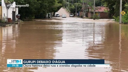 Chuva histórica deixa ruas e avenidas de Gurupi alagadas