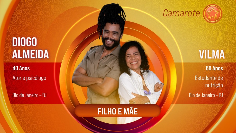 Diogo Almeida e Vilma, participantes do 'BBB 25' — Foto: Divulgação