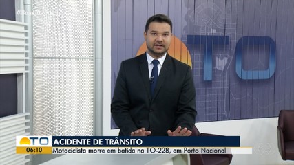 Motociclista morre em batida na TO-228