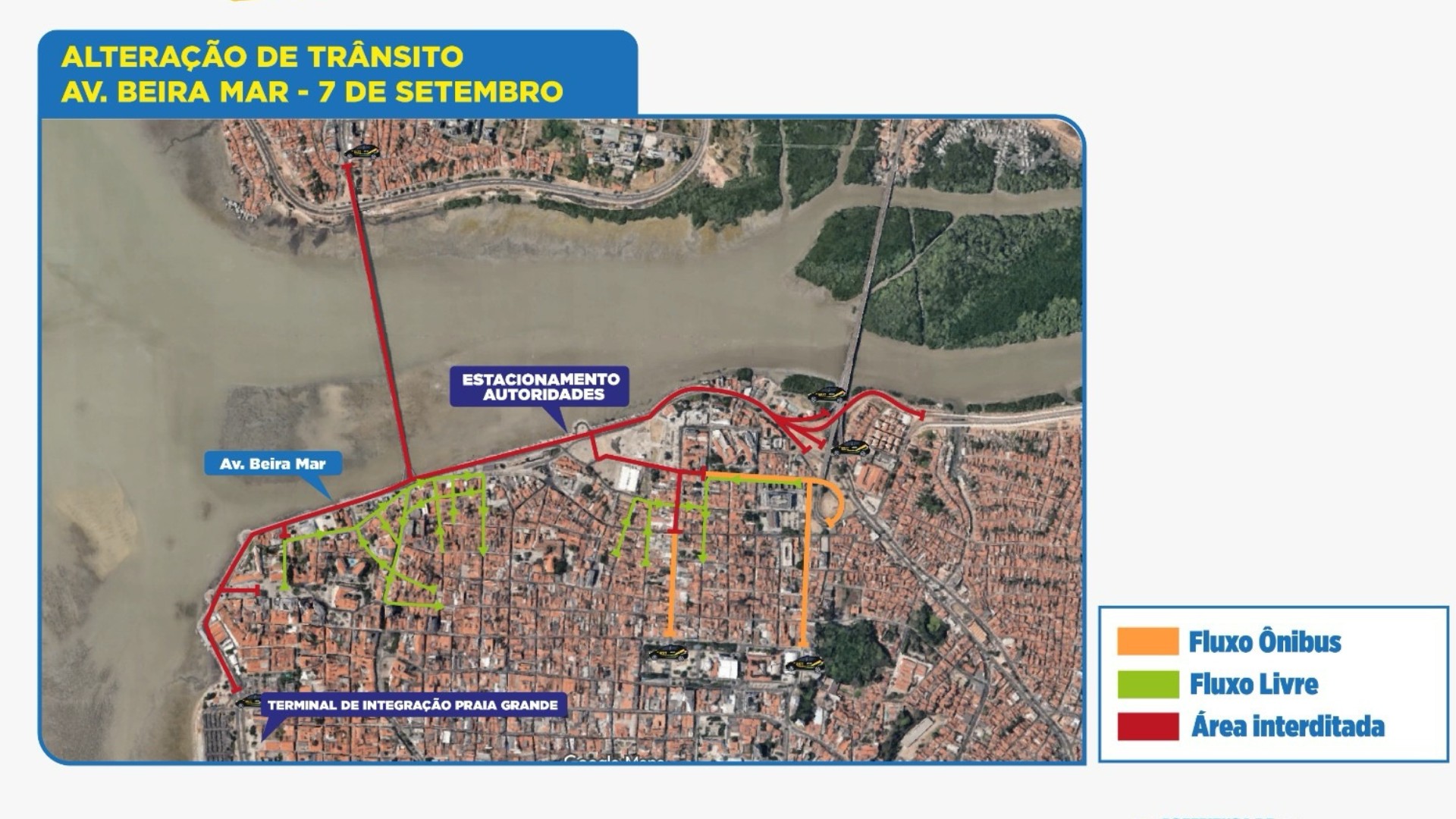 7 de setembro: confira o esquema de trânsito para o desfile cívico em São Luís
