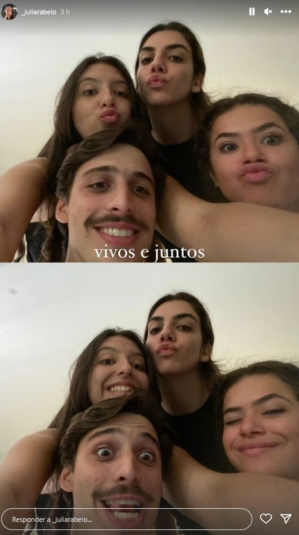 Maisa Silva é clicada em foto com amigos após incêndio em apartamento — Foto: Reprodução