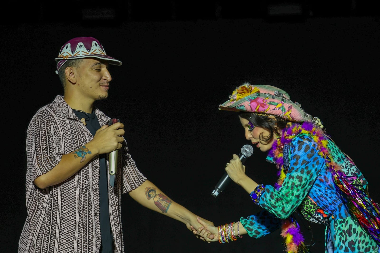 João Gomes en Mãeana op de eerste dag van het Bahia Winter Festival 2025 — Foto: Laécio Lacerda