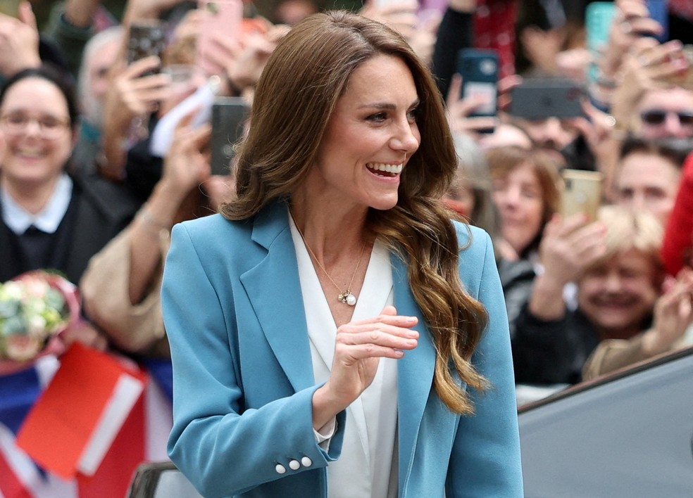 Kate Middleton em viagem oficial à Itália — Foto: REUTERS/Phil Noble/Pool