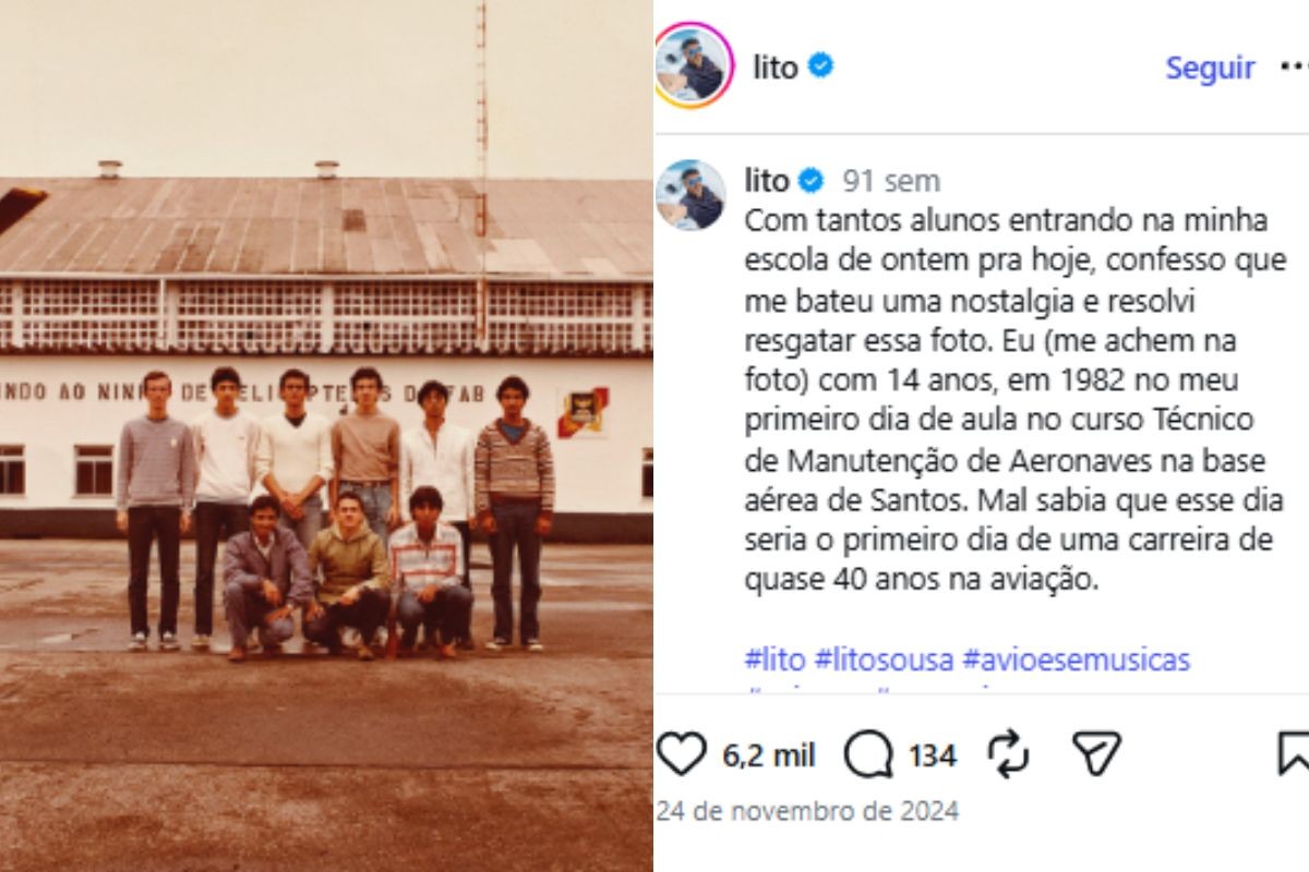 Lito Sousa começou carreira na aviação aos 14 anos no litoral de SP; relembre
