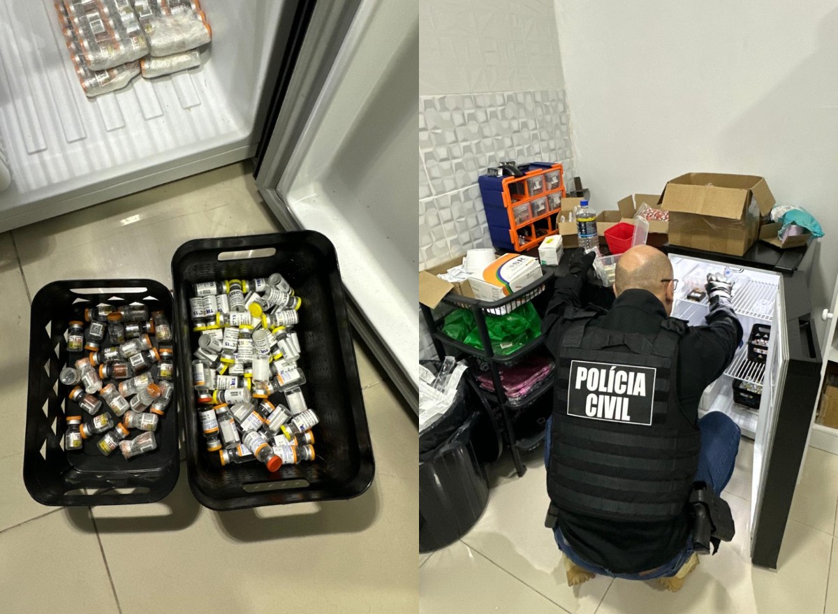 Rótulos falsos e material diluído: polícia mira laboratório clandestino de canetas emagrecedoras em SC; casal é preso