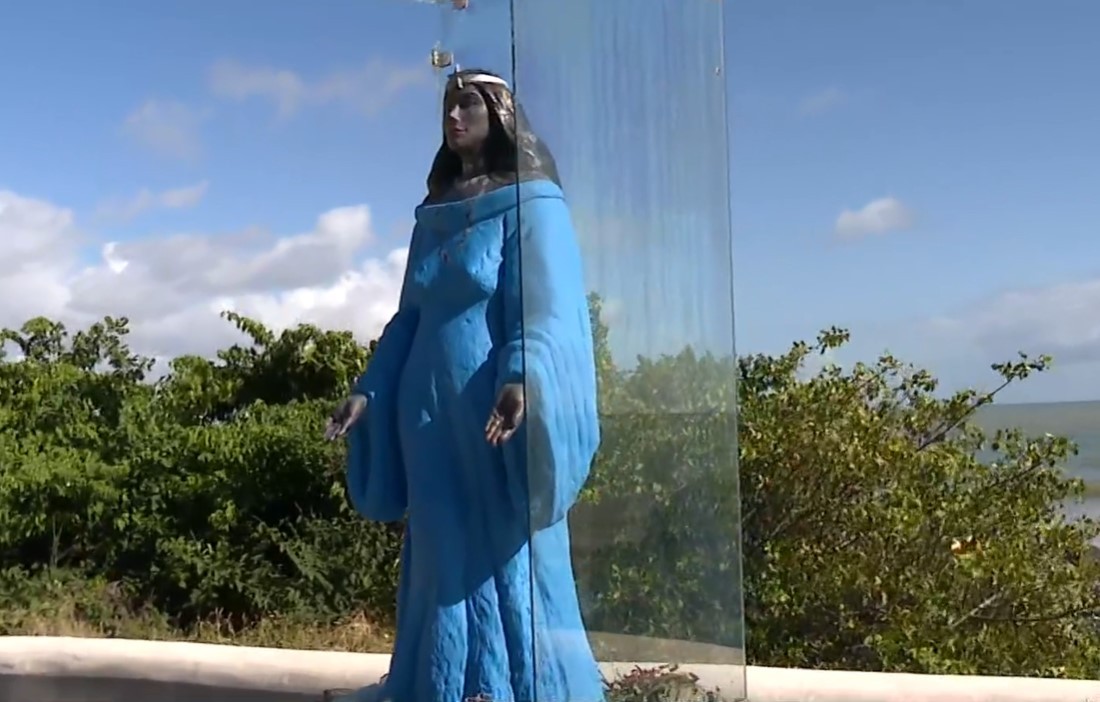 Estátua de Iemanjá é alvo de vandalismo pela segunda vez em menos de um mês, em João Pessoa