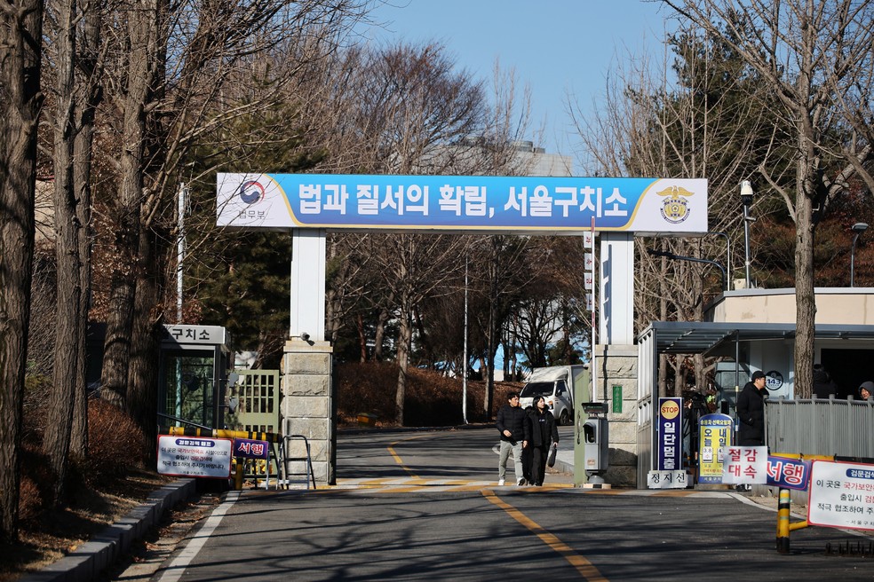 Centro de Detenção de Seul, onde se espera que o presidente sul-coreano destituído, Yoon Suk Yeol, seja mantido, em Uiwang — Foto: Kim Hong-Ji/Reuters