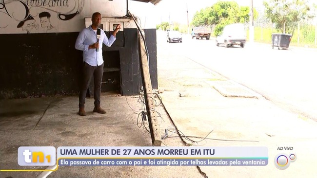 Jovem dentro de carro morre ao ser atingida por poste durante ventania em Itu