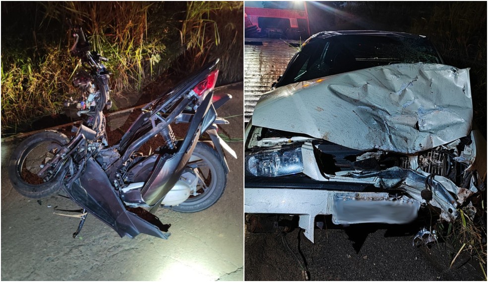Policial militar morre após ter moto atingida por motorista bêbado no Paraná — Foto: PRE