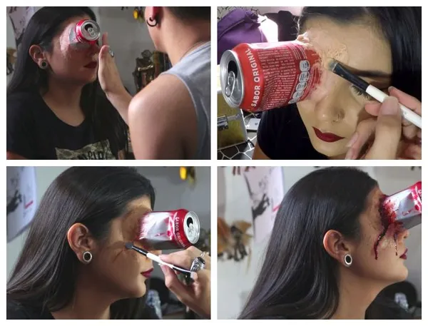 Aprenda a fazer a assustadora maquiagem de lata cravada no olho