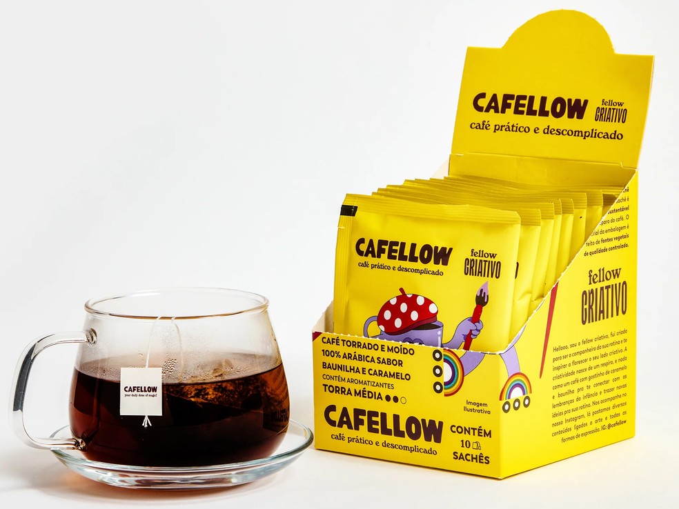 Café em sachê Fellow Criativo, da Cafellow — Foto: Divulgação