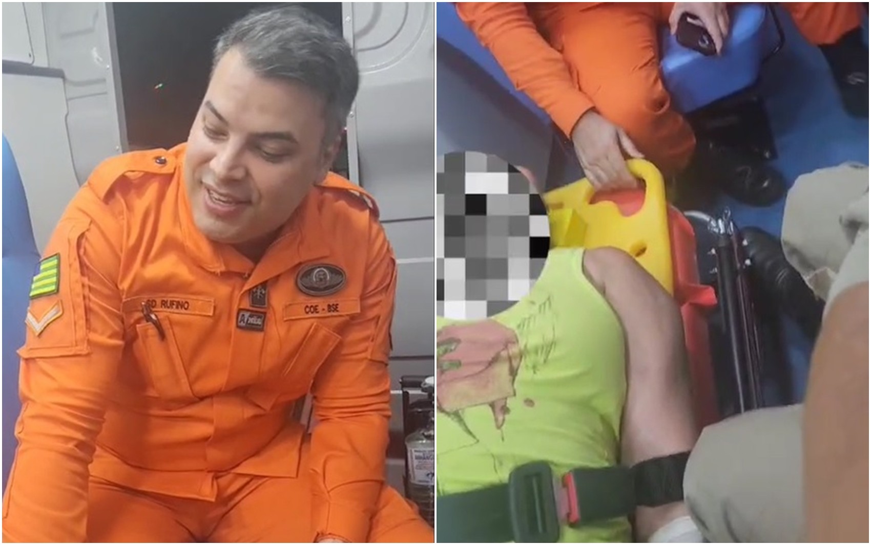 Bombeiro canta para acalmar paciente em crise dentro de ambulância; vídeo