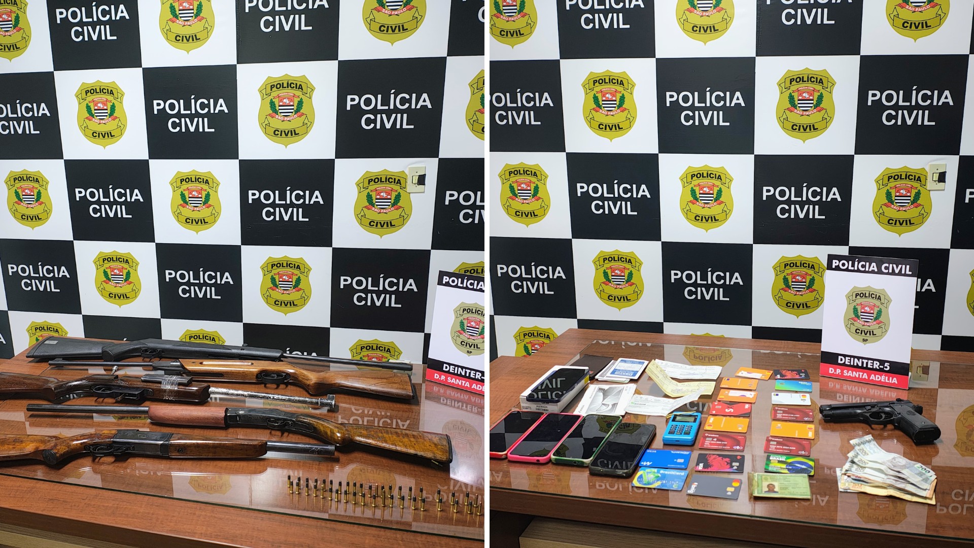 Polícia prende suspeitos em operação de combate ao tráfico de drogas, posse de armas e furtos