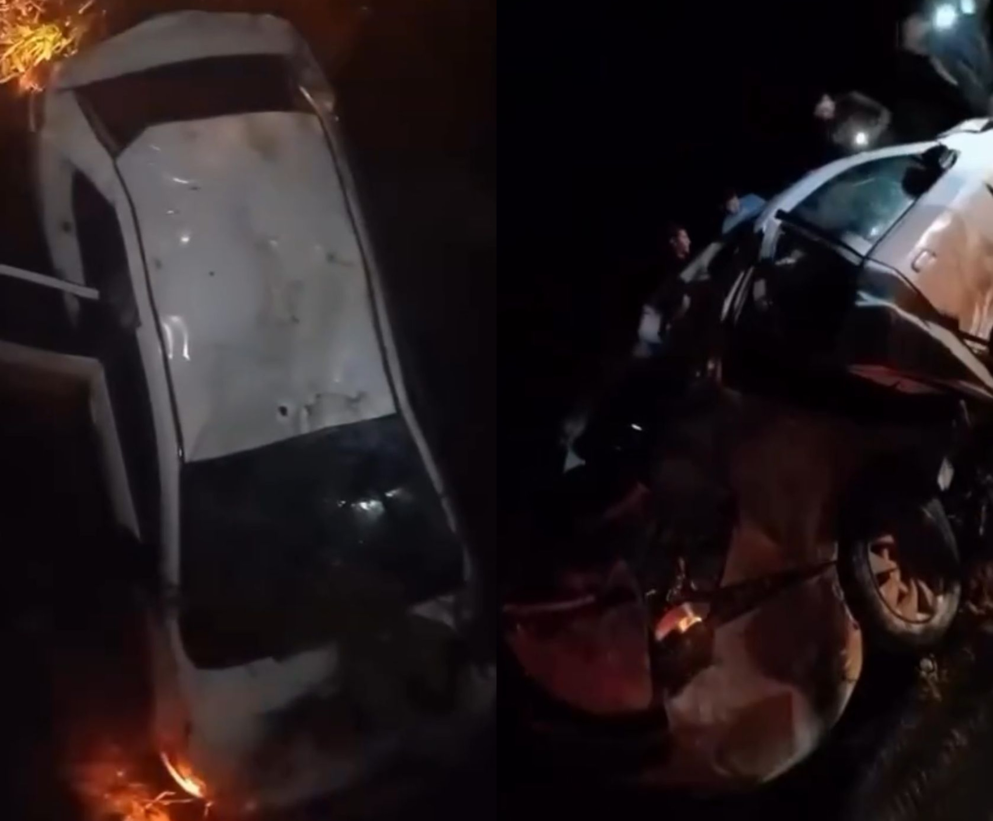 Três homens ficam feridos após carro capotar na BR-210, em Caroebe