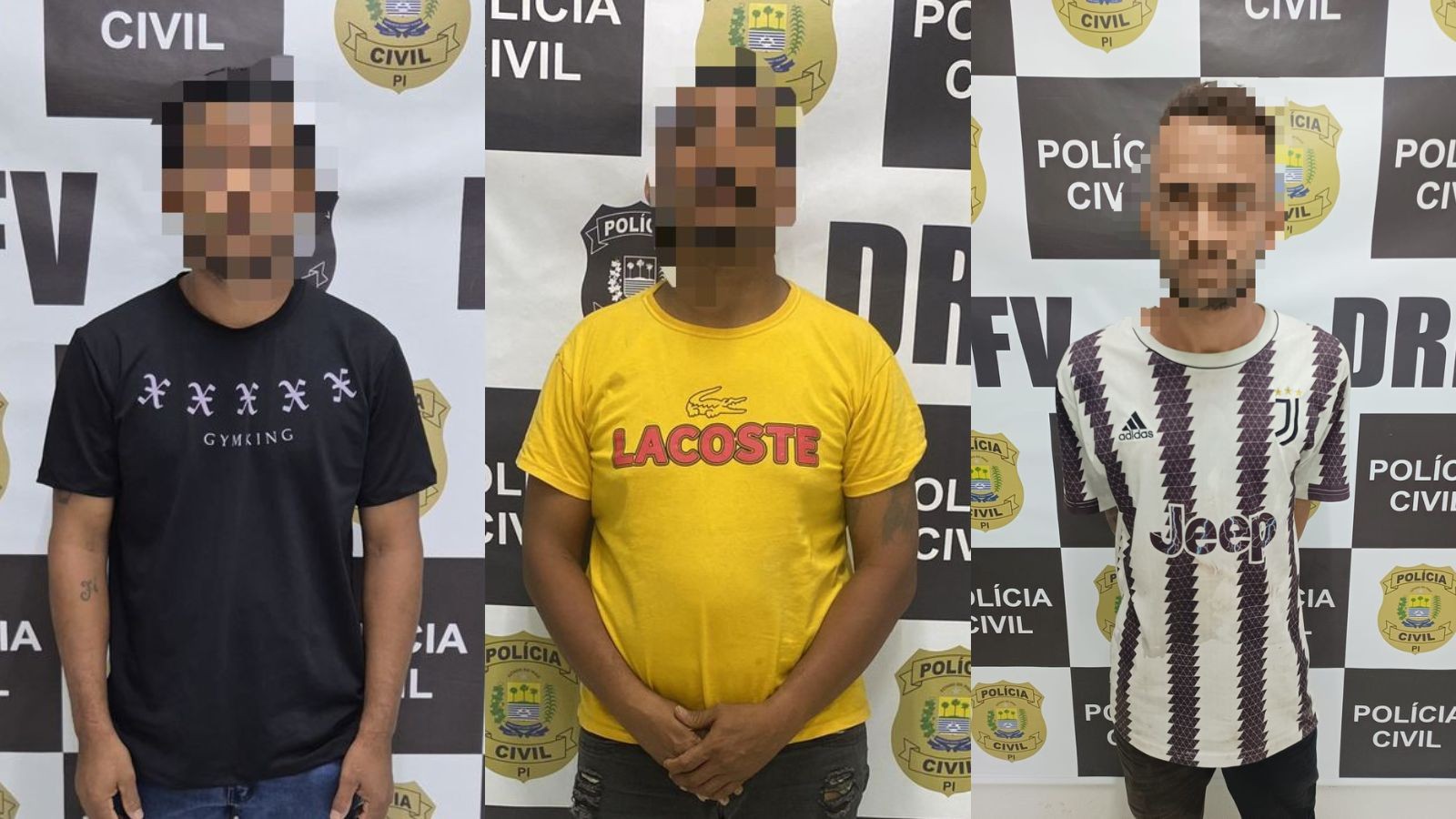 Seis homens são presos por roubo e furto de veículos em diversos bairros de Teresina