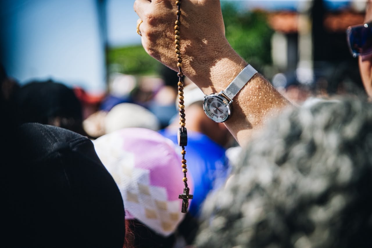 Caminhada com Maria reúne milhares de fiéis em Fortaleza. — Foto: Ismael Soares/SVM