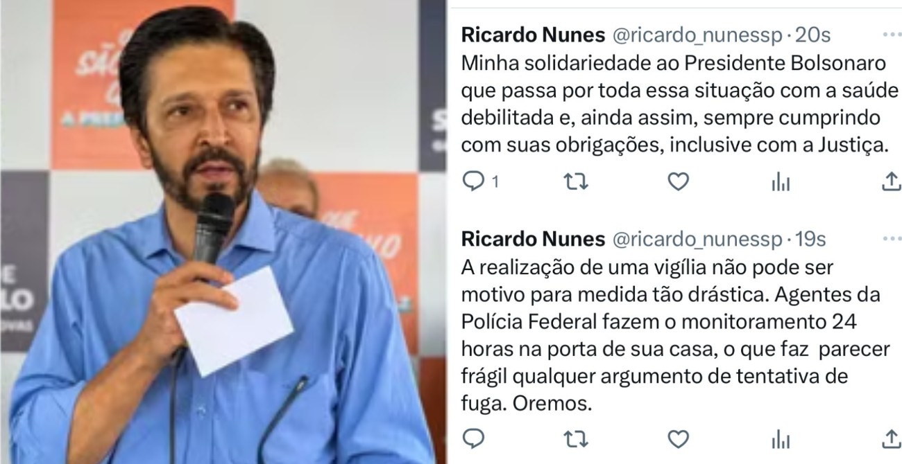 Nunes se solidariza com Bolsonaro após prisão e diz que é 'frágil' argumento de tentativa de fuga