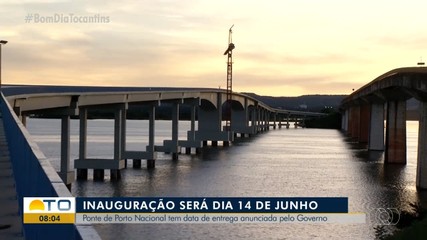 Ponte de Porto Nacional será entregue em junho, diz governo