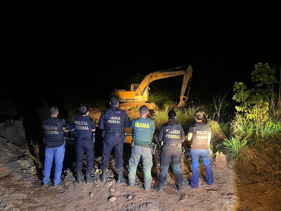 Agentes da PF durante a operação desta segunda-feira (24), no Pará. — Foto: Ascom PF-PA