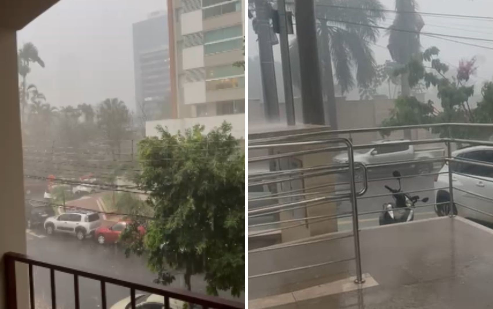 Chuva forte provoca estragos em Goiânia