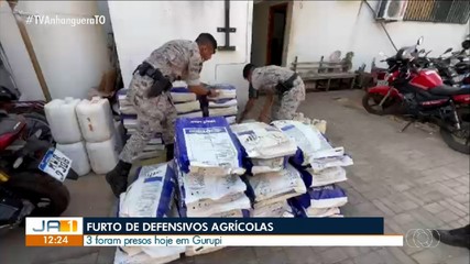 Homens são presos suspeitos de roubarem agrotóxicos em Gurupi