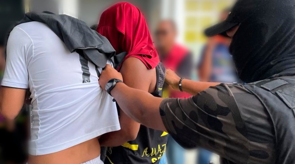 Suspeitos de participar de estupro coletivo contra uma adolescente presos em Manaus &mdash; Foto: Divulga&ccedil;&atilde;o / PC-AM