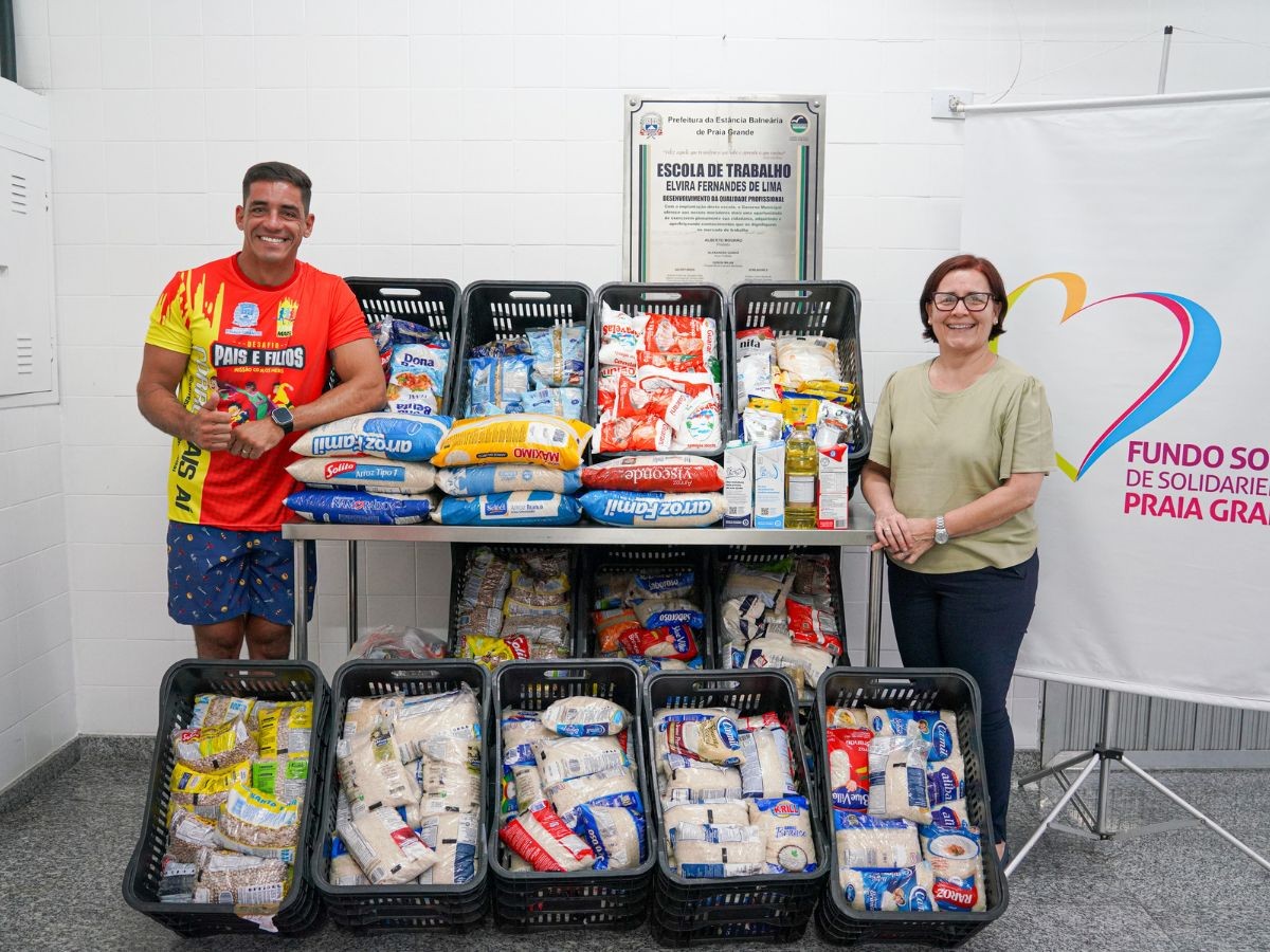 Guarda-vidas corre 168 km em 24h no litoral de SP e arrecada 400 quilos de alimentos