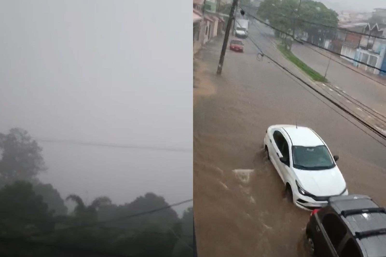 Chuva provoca alagamento, queda de árvores e destelha casas na região de Jundiaí 