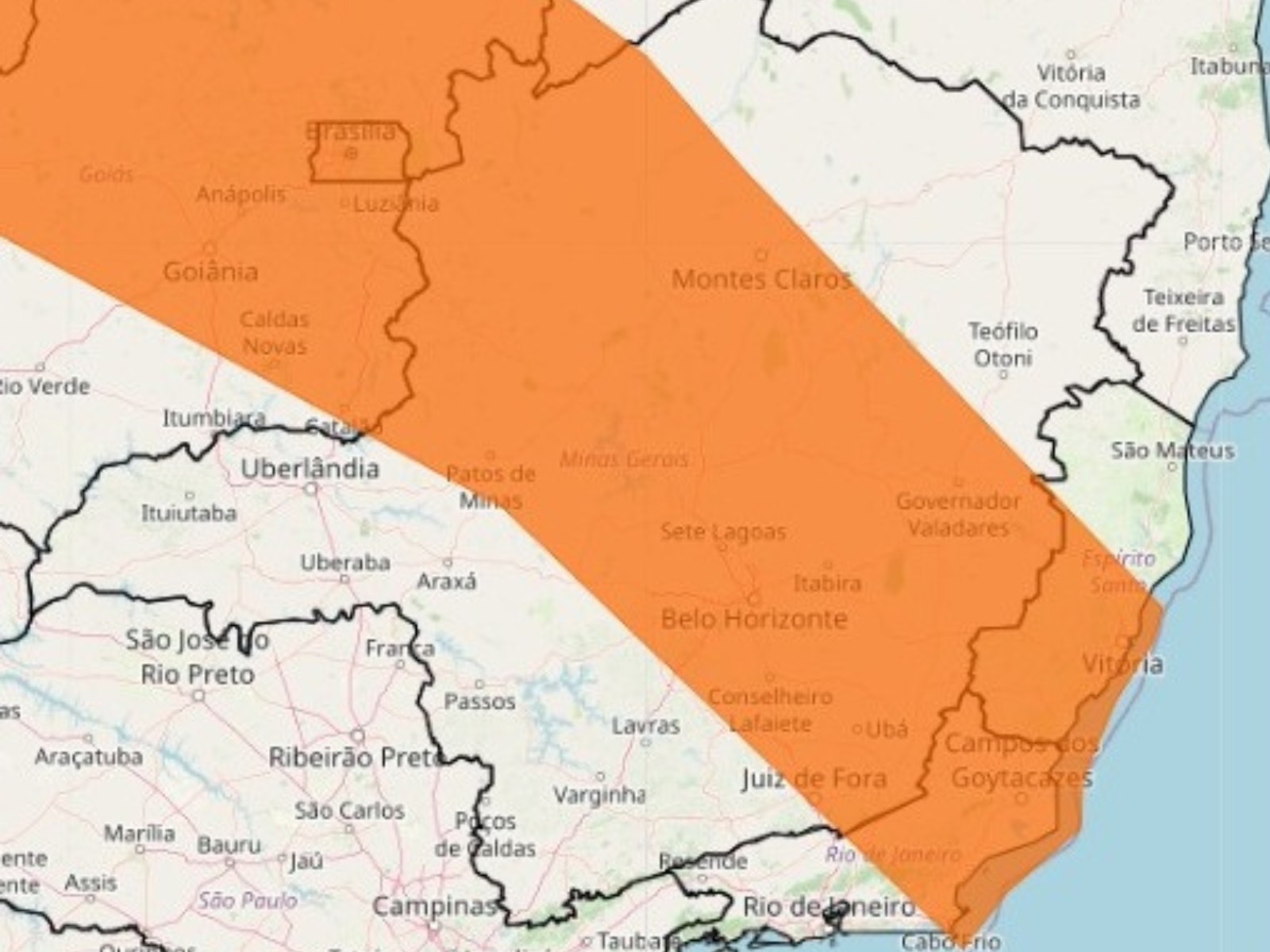 Inmet emite alerta laranja de 'chuvas intensas' para 126 cidades do Leste de Minas