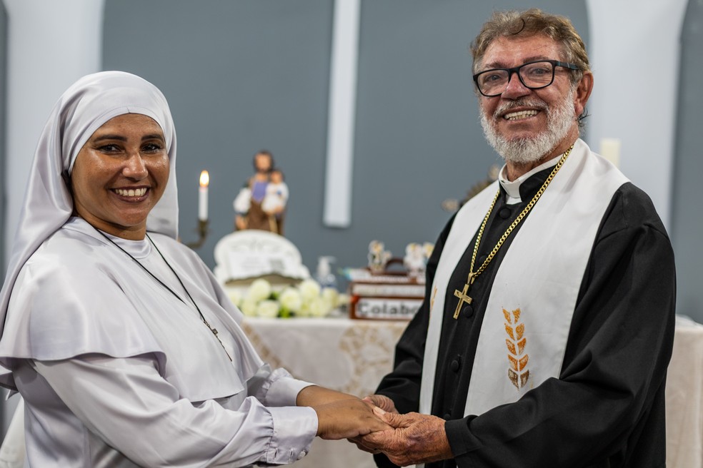 Padre Belga e Freira Iris so personagens recorrentes dos festejos juninos em Sergipe  Foto: Thalys Rodrigues