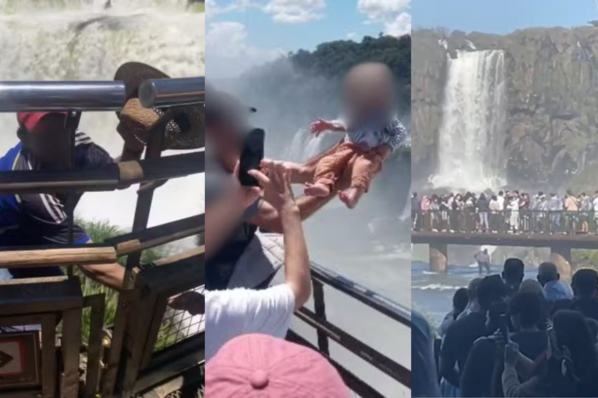 Turistas atrás de chapéu, celular e até foto com bebê: relembre episódios de imprudência nas Cataratas do Iguaçu