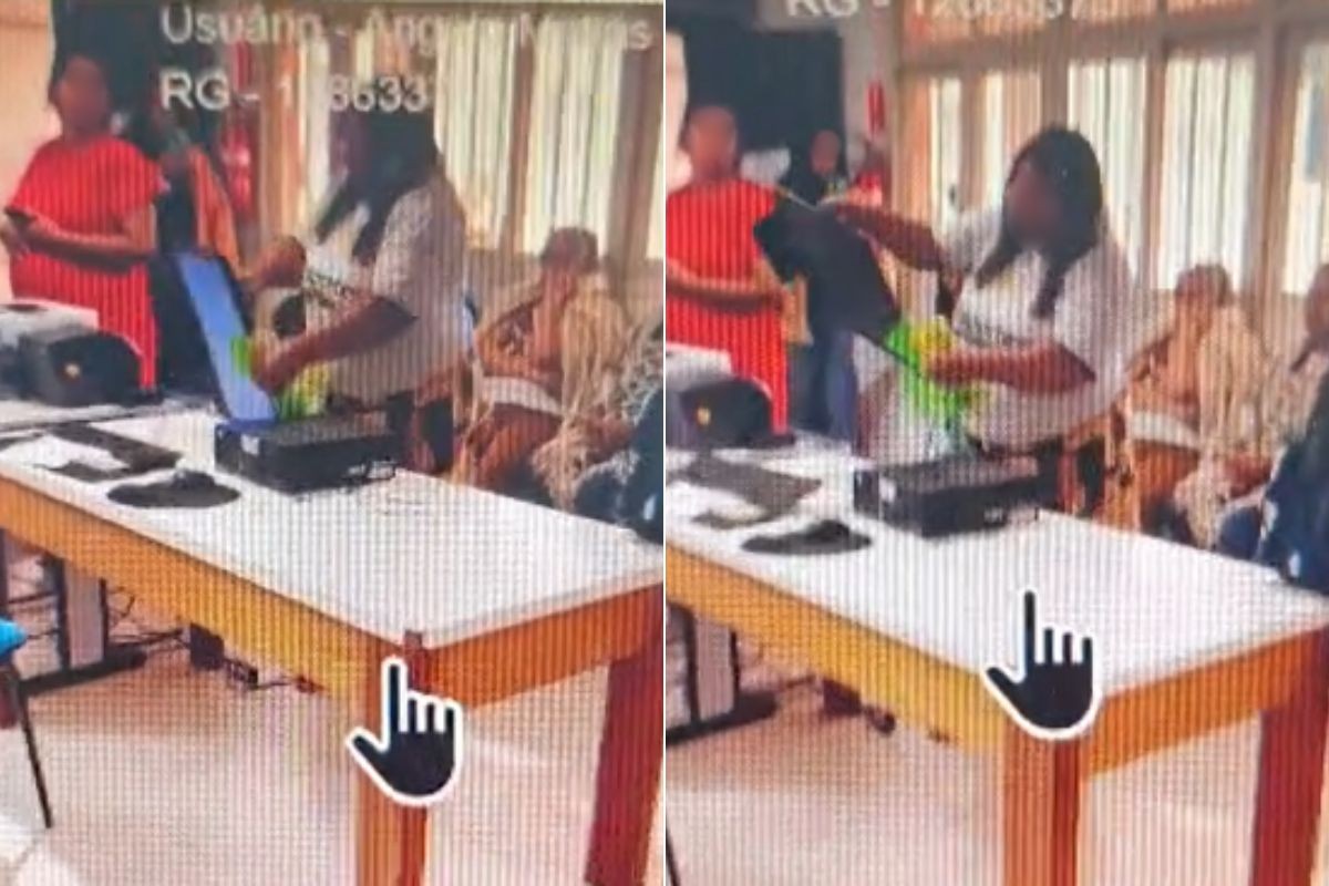 Mulher quebra computador e joga pote com urina em funcionárias de laboratório no litoral de SP; VÍDEO
