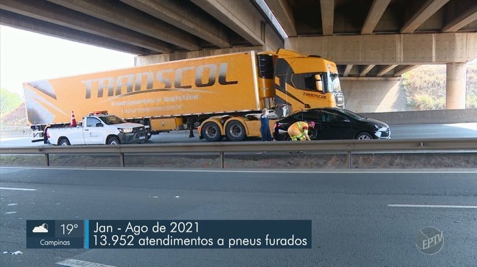 Casos de veículos com pneu furado em rodovias da região de Campinas crescem  15,5% em 2022, apontam concessionárias, Campinas e Região