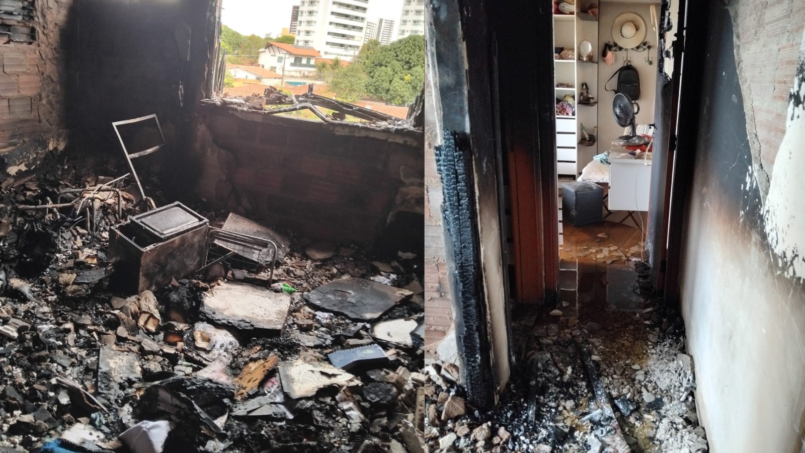 Incêndio destrói interior de apartamento na Zona Leste de Teresina