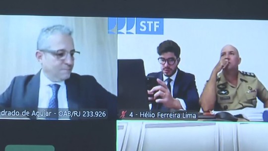 Moraes reafirma decisão sobre militares não usarem farda em interrogatórios e dá 10 minutos para militar começar a falar - Advogados do tenente-coronel Rafael Martins de Oliveira disseram que ele não tinha outras roupas, mas ministro rebateu e disse que ausência seria registrada como escolha pelo silêncio.