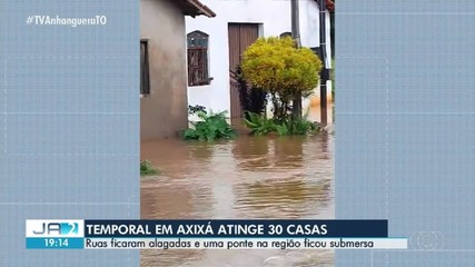 Temporal deixa 30 casas alagadas e ponte submersa em Axixá