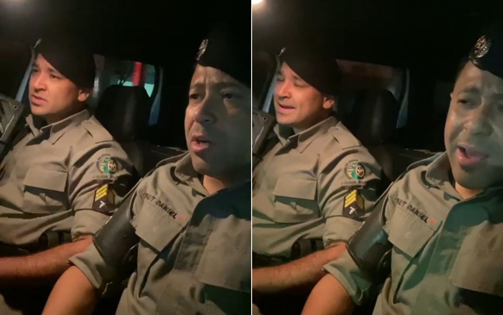 PMs que viralizaram cantando em viatura dizem que vídeo ajudou a aproximar polícia da população: ‘Mostra quem realmente somos’