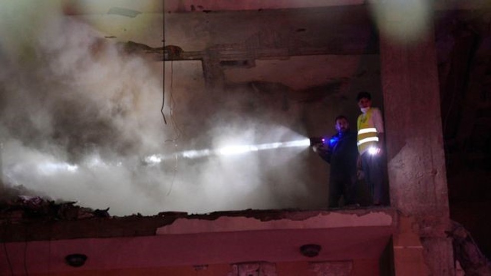Relatórios dizem que um drone foi usado para realizar o ataque a prédio onde estava líder do Hamas em Beirute, capital do Líbano — Foto: EPA