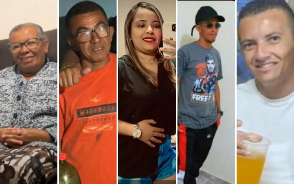 Cinco pessoas da mesma fam�lia e dois motoristas est�o entre v�timas de acidente com oito mortos, em Goi�s � Foto: Reprodu��o/TV Anhanguera