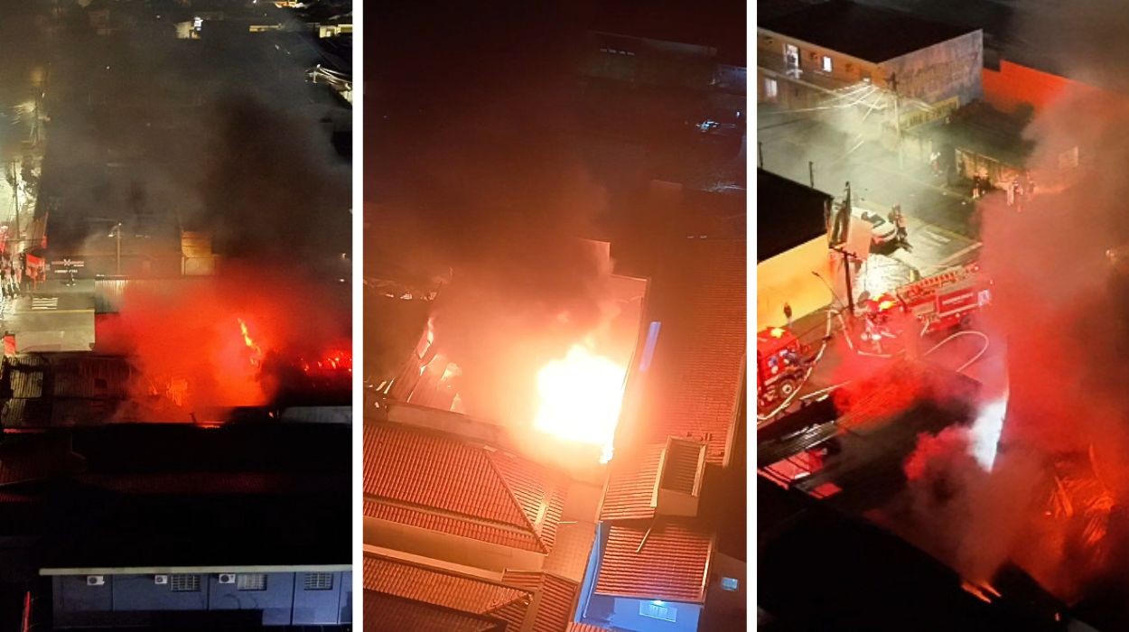 Incêndio destrói barracão de empresa de festas infantis no interior de SP