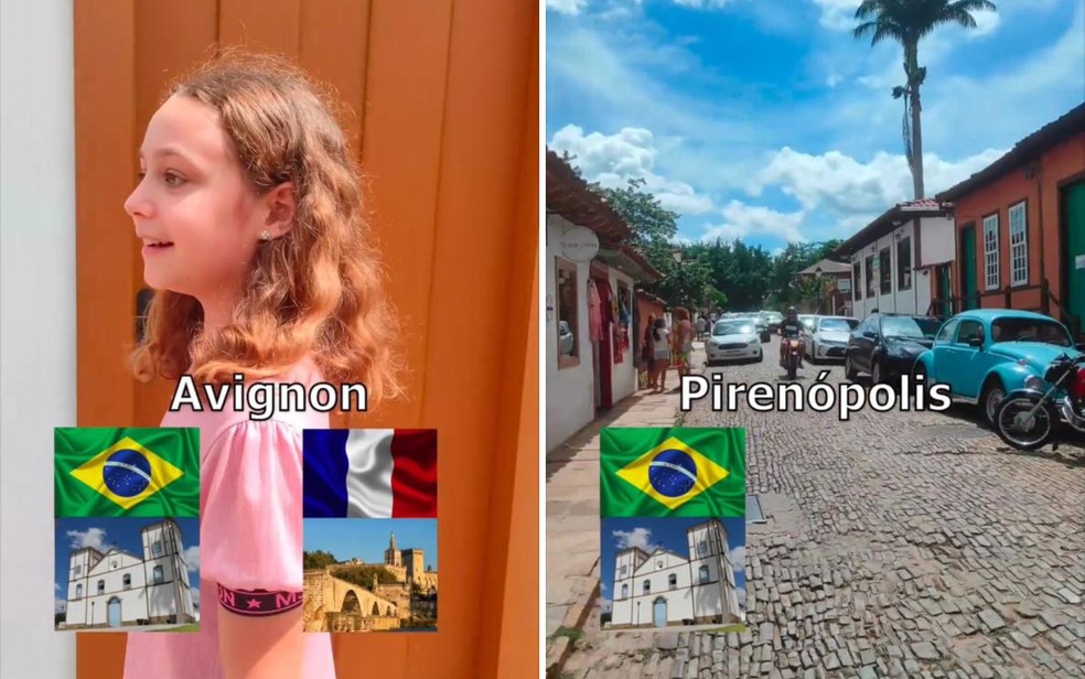 Lia viralizou nas redes sociais com um vdeo dizendo que prefere Pirenpolis  Foto: Reproduo/Redes Sociais