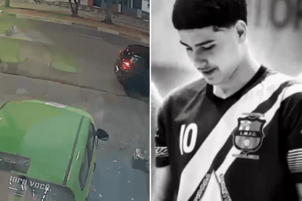 Vídeo mostra menino de 15 anos sendo atropelado e lançado a 2 metros de altura no litoral de SP