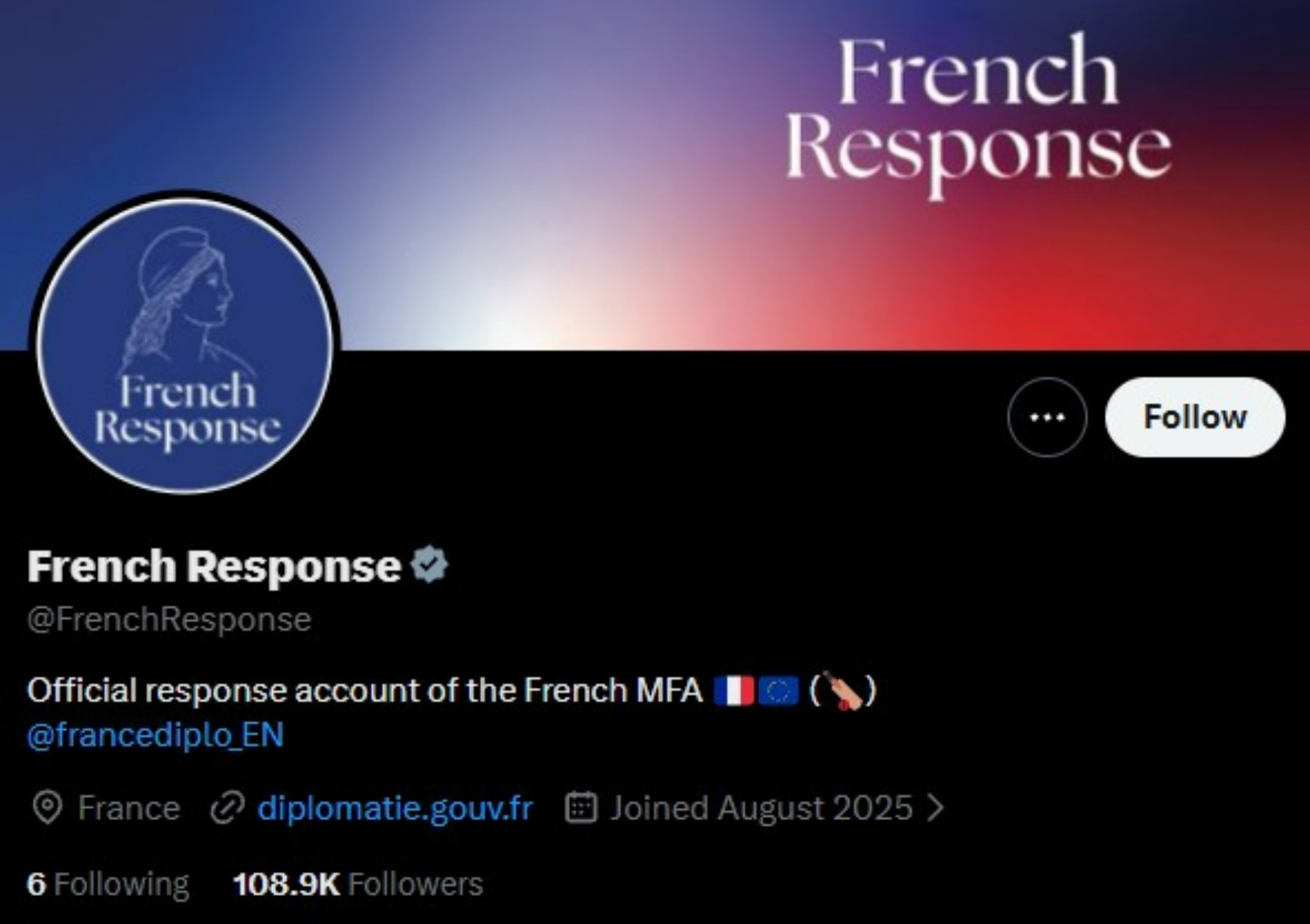 Conta francesa no X usa ironia para rebater a comentários dos EUA e da Rússia