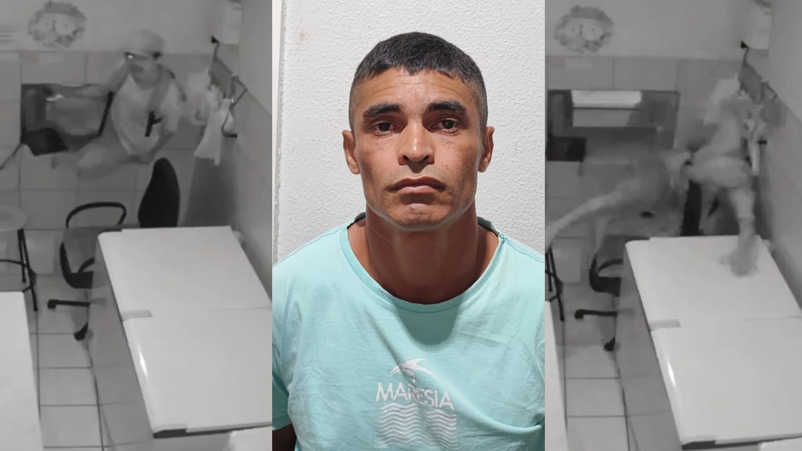 VÍDEO: Criminoso escorrega e cai durante invasão à lanchonete em Teresina; suspeito é preso