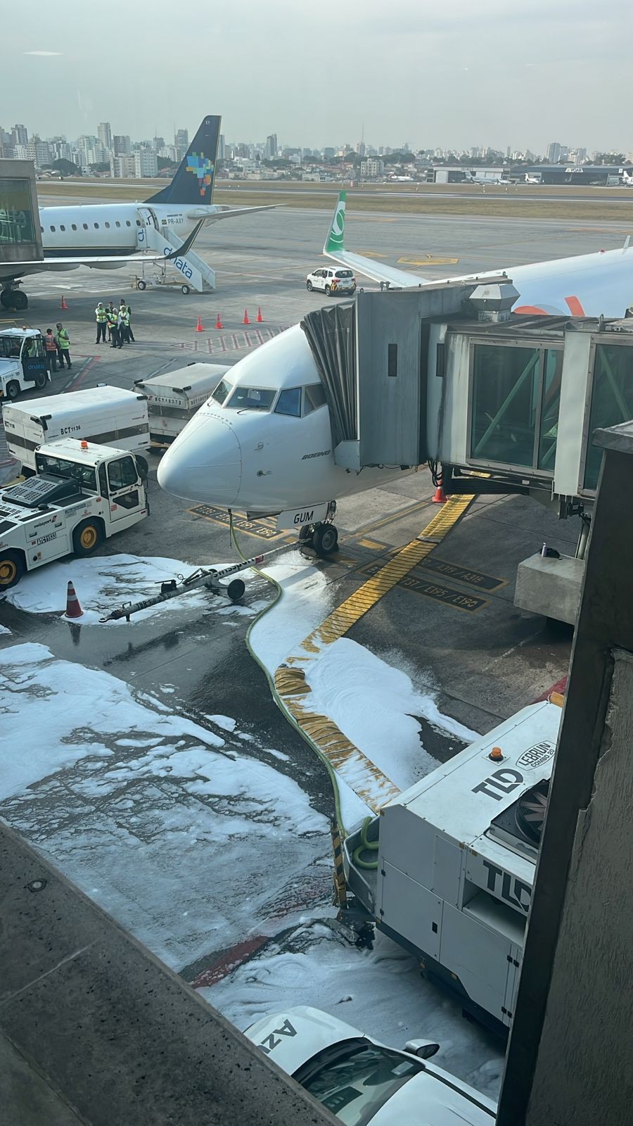 Vazamento de combustível atinge área de estacionamento de aeronaves do Aeroporto de Congonhas