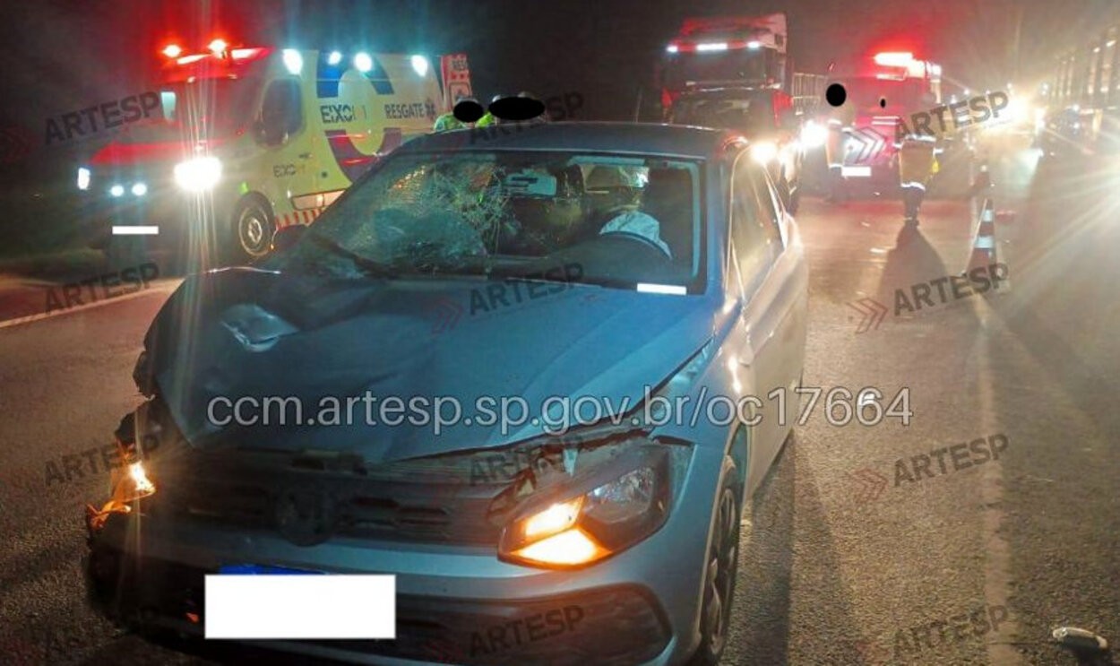 Ciclista morre atropelado por carro na Rodovia Washington Luís no interior de SP