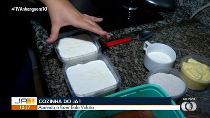 JA1 ensina como fazer um bolo vulcão