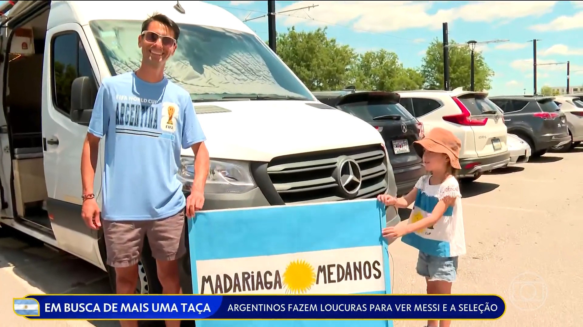 Torcedores argentinos cruzam o continente de van para acompanhar a seleção na Copa do Mundo 