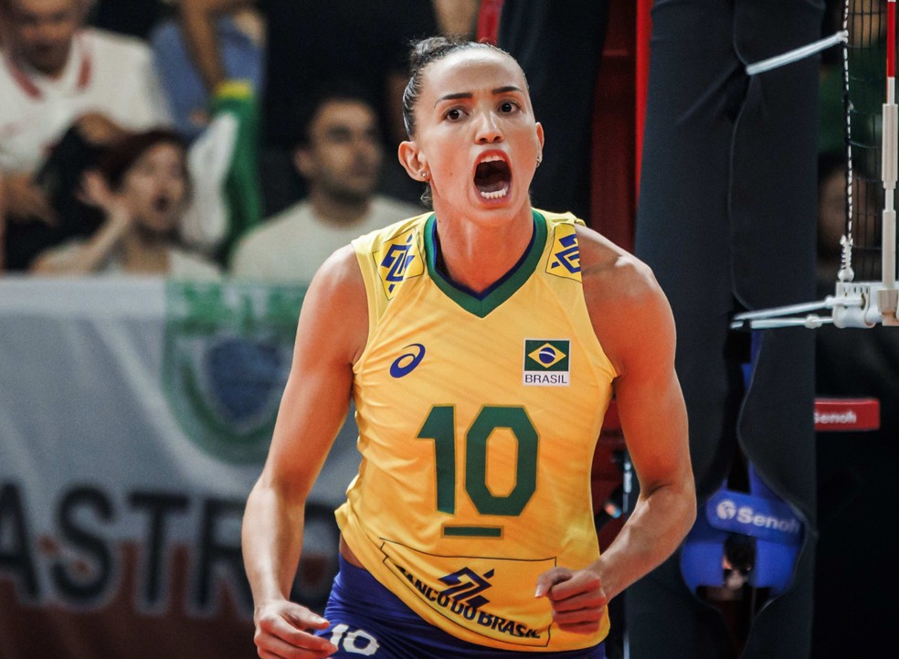 Gabi na semifinal do Mundial de vôlei: Itália x Brasil — Foto: Divulgação FIVB