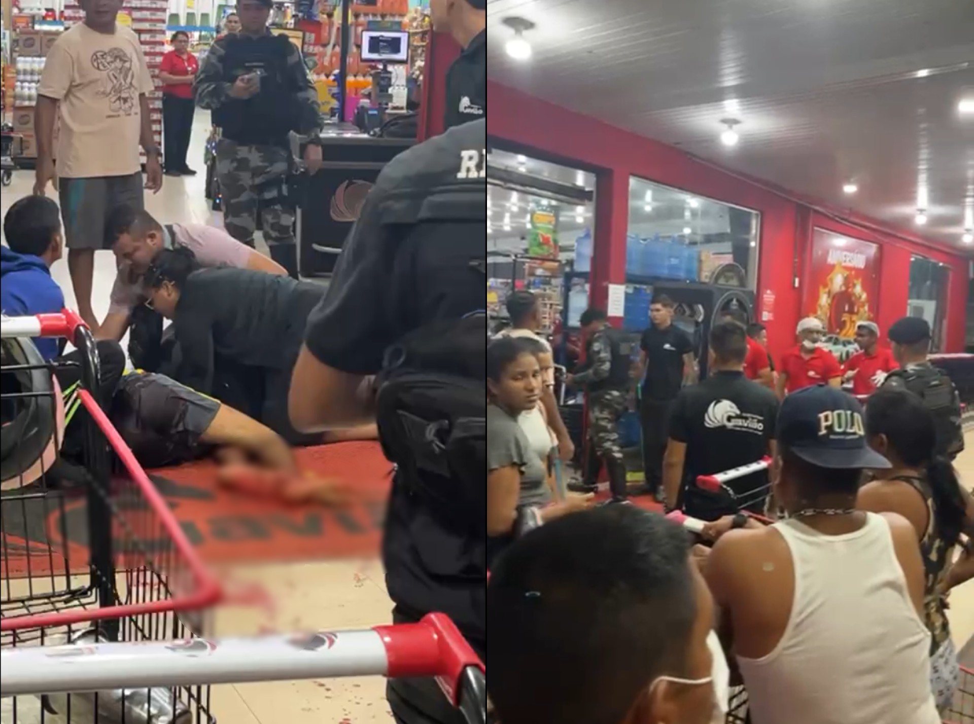 Jovem é esfaqueado dentro de supermercado em Boa Vista